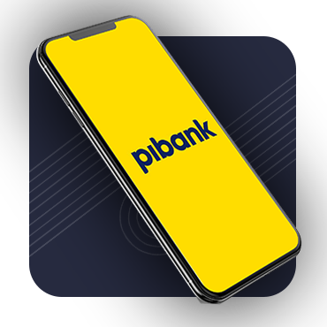 Celular mostrando el logo de pibank