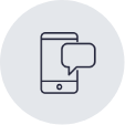 Ícono de comunicación digital en "Hablemos".