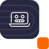 Ícono de optimización con inteligencia artificial.